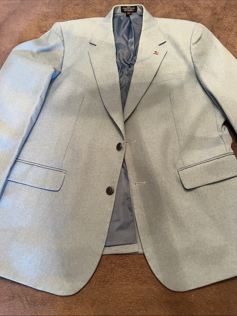 Light Blue Men's Two-Button Blazer